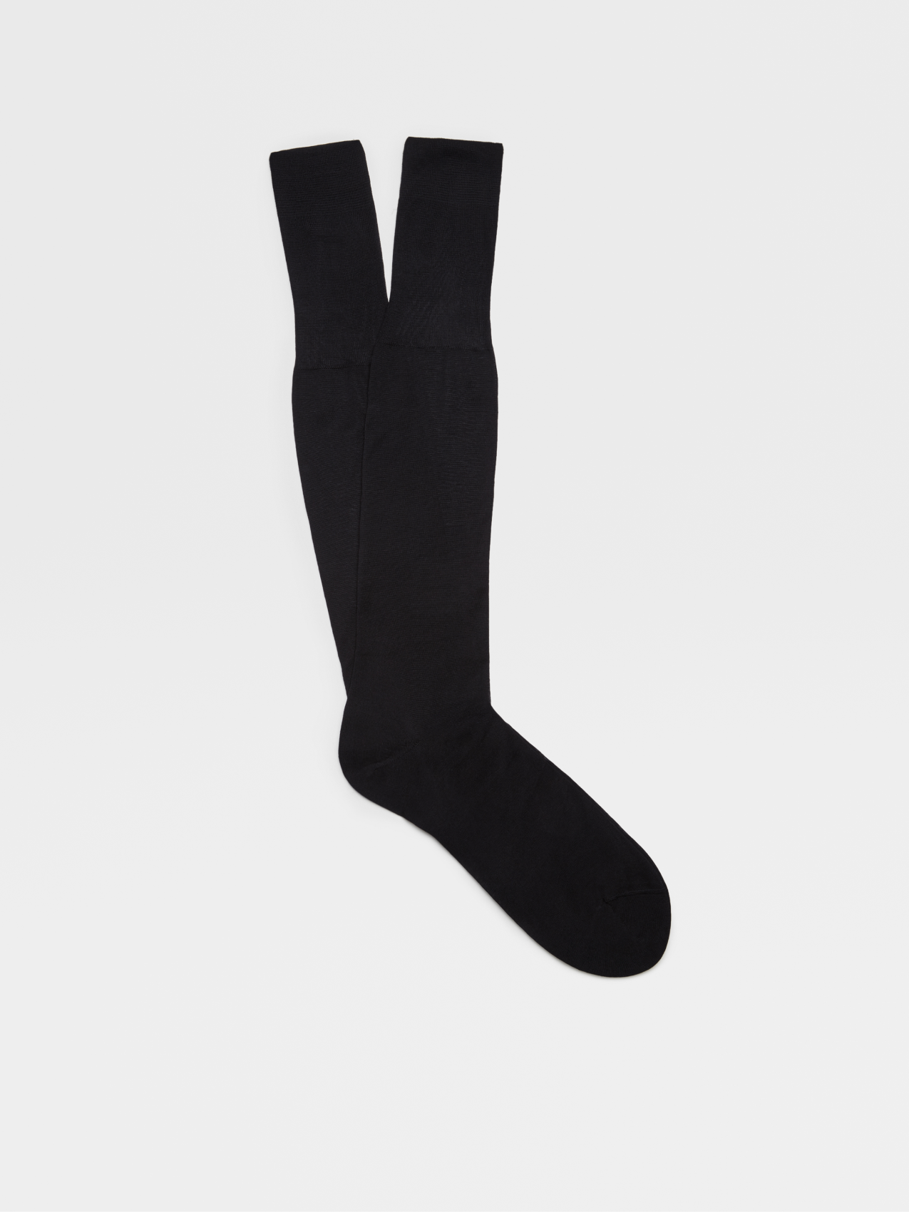 Black Cotton Knee Socks